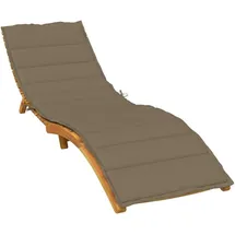 vidaXL Sonnenliegen-Auflage 200 x 60 x 4 cm melange taupe 1 St.