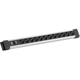 Bachmann Steckdosenleiste 2 m Grau 12 St.