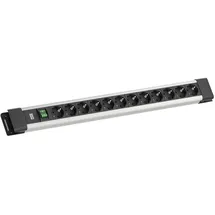 Bachmann Steckdosenleiste 2 m Grau 12 St.