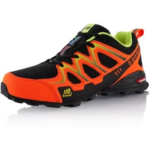 Fusskleidung Fusskleidung® Damen Herren Wanderschuhe atmungsaktive Trail Running Trekkingschuhe Schwarz Grün EU 43 - 43 EU