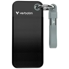 Verbatim Pocket SSD 2 TB USB 3.2 Typ-C schwarz-grau