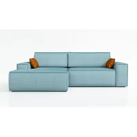 Mebloland Ecksofa TOR mit Schlaffunktion. Farbe: Lagoon. - Blau