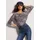 Madeleine Edler Druckpullover mit 3/4-Arm Wollweiß 44
