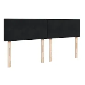 vidaXL Boxspringbett mit Matratze Schwarz 180x200 cm Samt