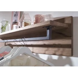 Massivmoebel24 Wandgarderobe Villanders 120 x 20 x 25 cm Eiche