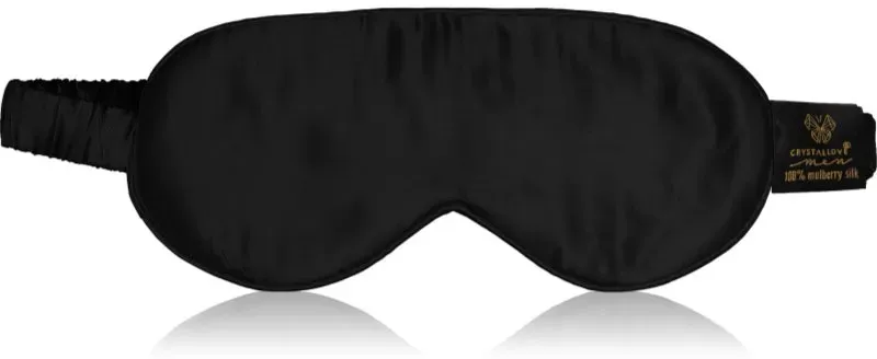 Crystallove Silk Eye Mask Schlafmaske Black 1 St.