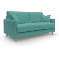 Divani.Store Schlafsofa, Holz, Teal, 200 cm (mat. 160x197)