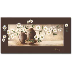 Artland Wandbild »Stillleben mit Margeriten«, Vasen & Töpfe, (1 St.) Artland Farbe Bild(er): naturfarben