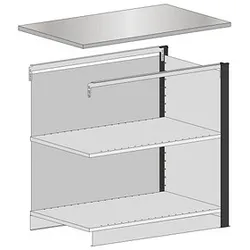 SCHULTE Thekenmodul Mittelmodul, schwarz, lichtgrau 100,0 x 78,0 x 103,5 cm