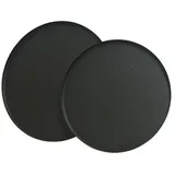 Kaemingk Tablett aus Eisen matt schwarz Ø 30 cm