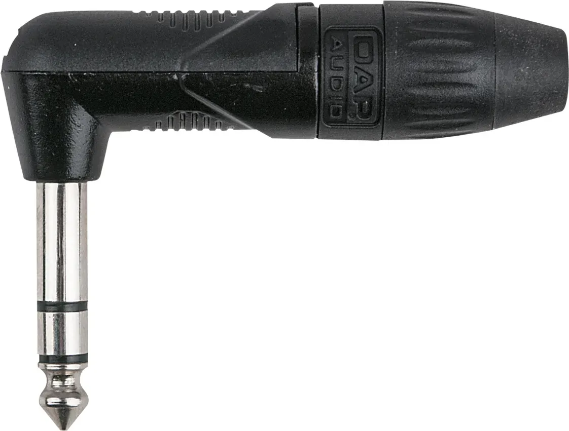 DAP 6.3 mm Right-angle Jack X-type Stereo Schwarzes Gehäuse