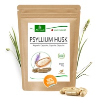 Psyllium Husk Kapseln 100% Flohsamenschalen-Pulver - Darm Verdauung Entgiftung - Vegan und glutenfrei - 120 Caps von MoriVeda
