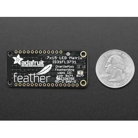 Adafruit 15x7 CharliePlex LED Matrix FeatherWing - Kaltweiß