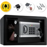 Kesser KESSER® Elektr. Tresor Inkl. Batteriebox Elektronischer Safe 3x Doppelbolzenverriegelung Boden Wandtresor Möbeltresor Innenbeleuchtung Panzerschrank Zahlenschloss