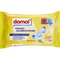 Domol feuchte Allzweck-Reinigungstücher Citrus 1-lagig weiß, 50 Tücher