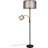 lightling Stehlampe Barto, ohne Leuchtmittel, moderne Stehlampe mit und ohne Leselampe schwarz 174 cm