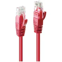 Lindy 48040 RJ45 Netzwerkkabel, Patchkabel CAT 6 U/UTP 30.00m Rot 1St.