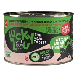 Lucky Lou Nassfutter Katze SuperMono Adult Wildschwein 24x200 g