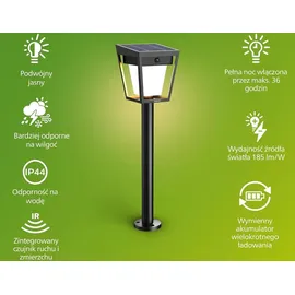 Philips Außenstandleuchte Kunststoff 69,3 cm Solar schwarz