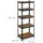 Relaxdays Schwerlastregal Stahl & MDF 180 x 70 x 45 cm schwarz 5 Ebenen