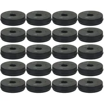 Wagner QuickClick Möbelgleiter Basic zum Anschrauben - 25mm, Höhe 4 mm, Kunststoff schwarz 20 Stück