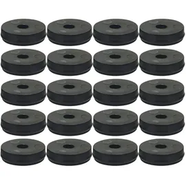 Wagner QuickClick Möbelgleiter Basic zum Anschrauben - 25mm, Höhe 4 mm, Kunststoff schwarz 20 Stück