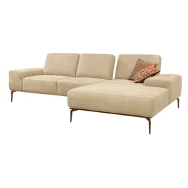 W.Schillig Eckcouch Leder 3-Sitzer Beige