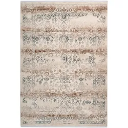 Teppich ANDAS "Lisa" Gr. 6, beige, B:200cm H:5mm L:290cm, Kunstfaser, Teppiche, Vintage, Wohnzimmer