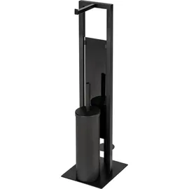 Wenko WC-Garnitur Rivalta Schwarz 1 St.