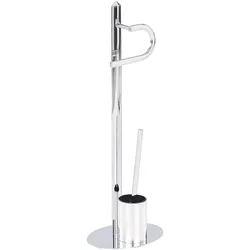 Halter für Toilettenpapier und Bürste SARTO Metall Silber