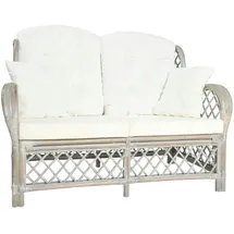vidaXL 2-Sitzer-Sofa Grau Rattan