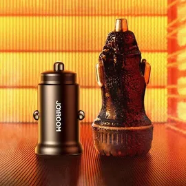 Joyroom JR-CCN06 30W Mini-Autoladegerät 2x USB-C Metall - Schwarz