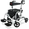 Aluminium Vierrad Rollator mit Fußstützen AT51005