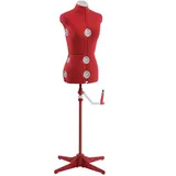 Singer Schneiderpuppe Kunststoff/Stoff Schaumstoff weiß/rot 42,5 x 22,5 x 35 cm