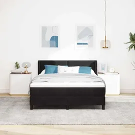 vidaXL Boxspringbett 140 x 200 cm Schwarz