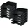 HAN Briefablage KLASSIK, 10 STÜCK Schreibtisch Organizer, Bürobedarf, Ablagefächer, Büromaterial, Briefkorb, Dokumentenablage, bis Format A4/C4, 1027-X-13, schwarz
