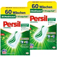 Persil Power Bars Universal Waschmittel, vordosiertes Vollwaschmittel, 2x 60 WL