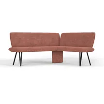 Home Affaire Eckbank HOME AFFAIRE "Mily Küchenbank, Polsterbank, Esszimmerbank, 205x164 cm", braun (chili oil, schwarz), B:205cm H:89cm T:164cm, Holzwerkstoff, Metall, Polyester, Sitzbänke, Eckbank, Moderne Bank und Farben, Sitzplatzanzahl: 5, Frei in Raum stellbar