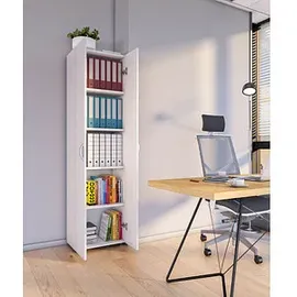 VCM Ulas Aktenschrank 49 x 34 x 178 cm weiß