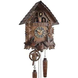 Hönes -Kuckucksuhr Quarz Laufwerk Vogelnest Musik 38cm- 6442-4TQNU