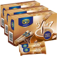 KRÜGER Family 3 in 1, Instant Kaffee Sticks mit löslichem Kaffee, Kaffeeweißer & Zucker, 10 Sticks (18g) (Packung mit 3)