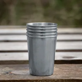 Intirilife Edelstahl Becher 0,17 l Silber 5 St.