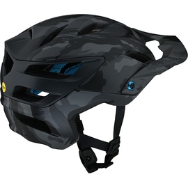 Troy Lee Designs A3 MIPS Helm Kopfumfang M/L | 57-59cm 2022 Fahrradhelm, schwarz-grau-blau, Größe M L