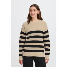 Oxmo Strickpullover mit Streifen Beige S