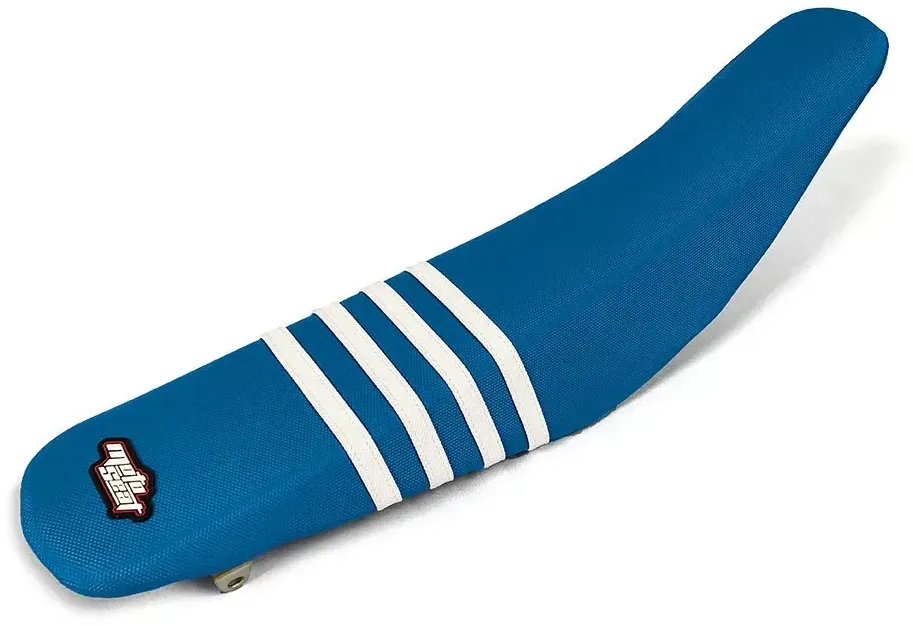 Motoseat Stripes Tm En 450f/mx Sitzbezug - White / Blue - One Size