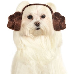 Rubie ́s Hundekostüm Prinzessin Leia Haarreif, Original lizenziertes Star Wars Kostüm braun S-M
