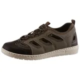 Rieker Slip-On Sneaker, Trekking Schuh, Sandale, Sommerschuh mit herausnehmbarer Innensohle Gr. 41, oliv-schwarz, , 35090224-41