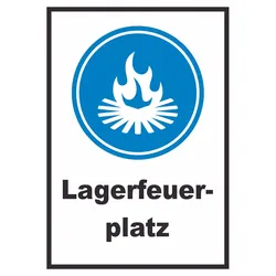 Lagerfeuerplatz Schild A0 (841x1189mm)