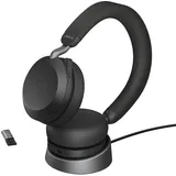 JABRA Evolve2 75 USB-A MS Teams schwarz mit Ladestation