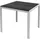 Mojawo Non-Wood Gartentisch Aluminium Silber / Schwarz 90x90cm